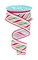 RG Ribbon: 1.5" Peppermint Twist Wired Ribbon - 10 Yards - White, Green, Red - For Christmas Bows, Wreaths, Crafts and Decorations
